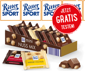 Rittersport Schokolade GRATIS testen