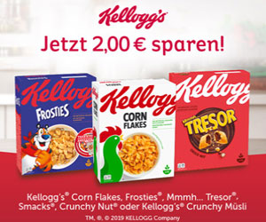pare 2,00 € auf Produkte von Kellogg's